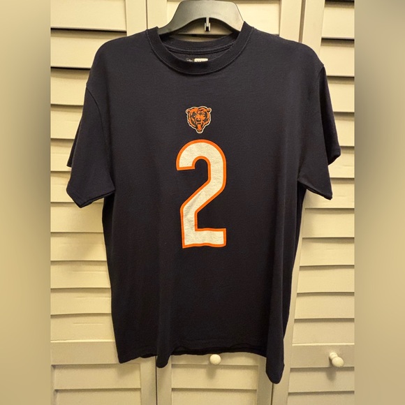 Chicago Bears T-Shirt DJ Moore #2 NFL Team Apparel Men Medium Navy Blue Football - Picture 5 of 8